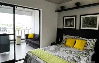 Imagem: O apartamento possui 1 Dormitório, 1 Banheiro, 30m² de Área