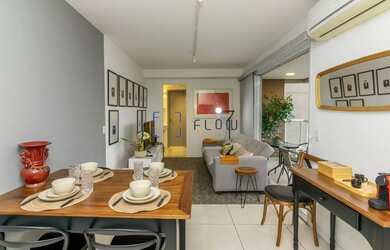 Imagem: O apartamento possui 1 Dormitório, 1 Banheiro, 1 Vaga na garagem