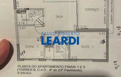 Imagem: O apartamento possui 2 Dormitórios, 1 Banheiro, 1 Vaga na garagem