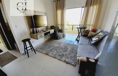 Imagem: O apartamento possui 1 Dormitório, 1 Banheiro, 1 Vaga na garagem