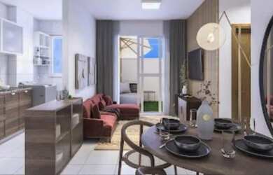 Imagem: O apartamento possui 2 Dormitórios, 1 Banheiro, 1 Vaga na garagem