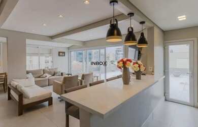 Imagem: O apartamento na cobertura possui 3 Dormitórios, 4 Banheiros