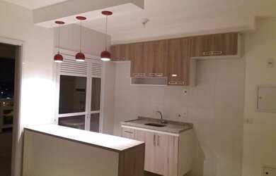 Imagem: O apartamento possui 1 Dormitório, 1 Banheiro, 1 Vaga na garagem