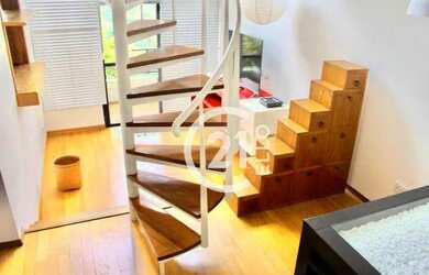 Imagem: O apartamento na cobertura possui 1 Dormitório, 2 Banheiros