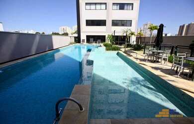 Imagem: O apartamento possui 1 Dormitório, 1 Banheiro, 1 Vaga na garagem