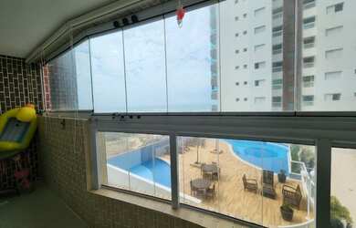 Imagem 2: Apartamento - Mongaguá. Vista para o mar, 80m² de Área, 1 Vaga na garageme2...