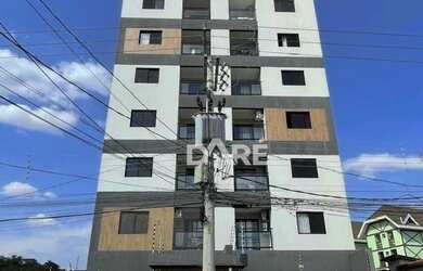 Imagem: O apartamento possui 1 Dormitório, 1 Banheiro, 1 Vaga na garagem