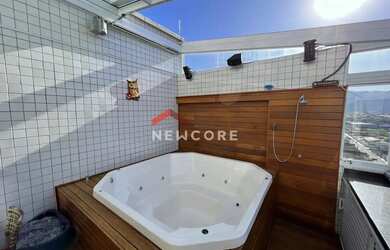 Imagem: O apartamento na cobertura possui 3 Dormitórios, 5 Banheiros