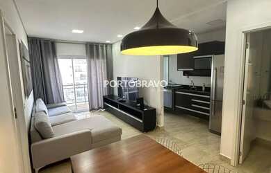 Imagem: O apartamento possui 1 Dormitório, 2 Banheiros, 1 Vaga na garagem