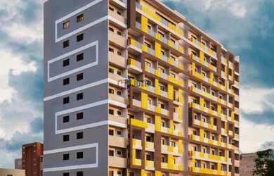 Imagem: O apartamento possui 1 Dormitório, 1 Banheiro, 1 Vaga na garagem