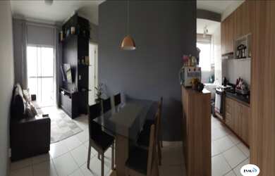 Imagem: O apartamento possui 2 Dormitórios, 1 Banheiro, 1 Vaga na garagem