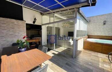 Imagem: O apartamento na cobertura possui 2 Dormitórios, 2 Banheiros