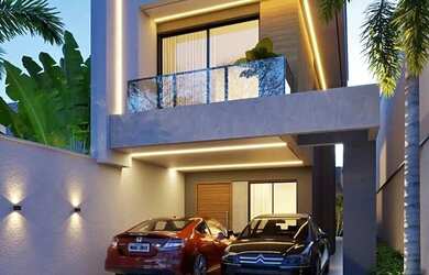 Imagem: A casa possui 3 Dormitórios, 3 Banheiros, 2 Vagas na garagem