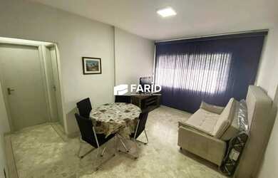 Imagem: O apartamento possui 1 Dormitório, 1 Banheiro, 1 Vaga na garagem