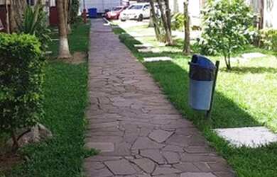 Imagem: O apartamento possui 1 Dormitório, 1 Banheiro, 1 Vaga na garagem