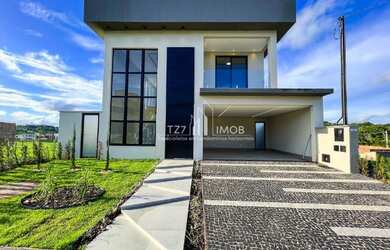 Imagem: A casa em condomínio possui 4 Dormitórios, 5 Banheiros, 4