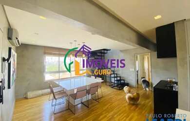 Imagem: O apartamento na cobertura possui 1 Dormitório, 2 Banheiros