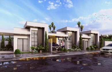 Imagem: A casa possui 2 Dormitórios, 1 Banheiro, 2 Vagas na garagem