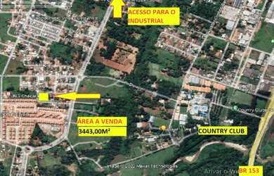 Imagem: O terreno possui 3.443m² de Área e está localizado em Chácaras