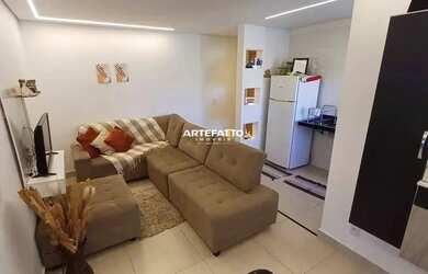 Imagem: O apartamento possui 2 Dormitórios, 1 Banheiro, 1 Vaga na garagem