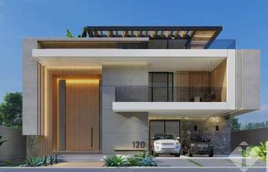 Imagem: A casa em condomínio possui 5 Dormitórios, 5 Banheiros, 4