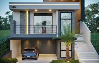 Imagem: A casa em condomínio possui 3 Dormitórios, 4 Banheiros, 2