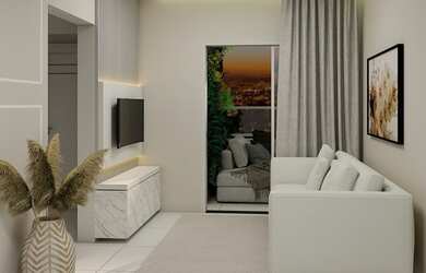 Imagem: O apartamento possui 2 Dormitórios, 2 Banheiros, 1 Vaga na