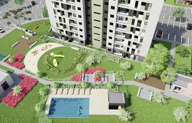 Imagem: O apartamento possui 2 Dormitórios, 2 Banheiros, 1 Vaga na