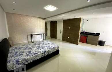 Imagem: O studio possui 1 Dormitório, 1 Banheiro, 35m² de Área e