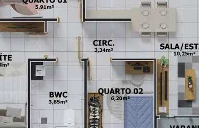 Imagem 10: Apartamento Parque Piaui. Piscina, Varanda, Imóvel novoe50m² de Área