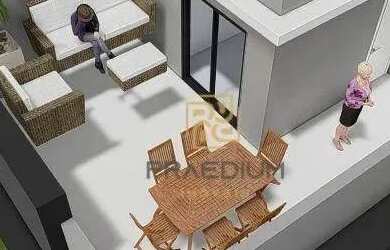 Imagem: A casa possui 3 Dormitórios, 2 Banheiros, 2 Vagas na garagem