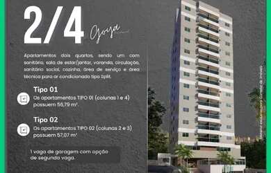 Imagem: O apartamento possui 2 Dormitórios, 2 Banheiros, 1 Vaga na