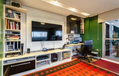 Imagem: O apartamento na cobertura possui 3 Dormitórios, 5 Banheiros