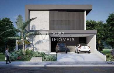 Imagem: A casa em condomínio possui 4 Dormitórios, 4 Banheiros, 4