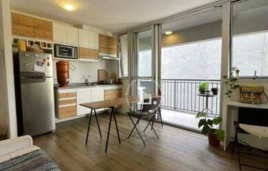 Imagem: O studio possui 1 Dormitório, 1 Banheiro, 1 Vaga na garagem