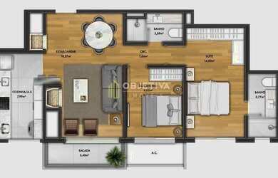 Imagem 13: Apartamento à venda 2 Quartos 2 Suites 2 Vagas 76.74M² Moinhos de Vento Porto Alegre - RS