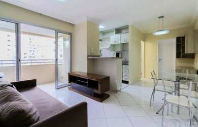 Imagem: O apartamento possui 1 Dormitório, 1 Banheiro, 1 Vaga na garagem