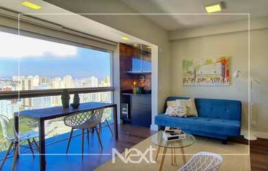 Imagem: O apartamento possui 1 Dormitório, 1 Banheiro, 2 Vagas na garagem