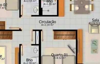 Imagem 15: Piazza Toscana. 3/4. 1 Suíte. 1 Vaga. Torre Livorno. Reve. 59