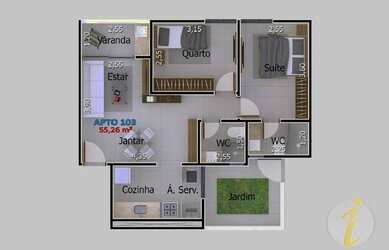 Imagem 16: Apartamento à venda, 55 m² por R$ 219.900,00 - Portal do Sol - João...