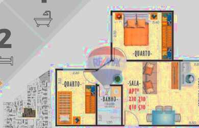 Imagem 6: Apartamento com 2 dormitórios à venda, 47 m² por R$ 182.000,00 - Santa...