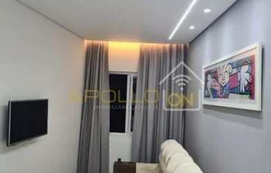 Imagem: O apartamento possui 1 Dormitório, 1 Banheiro, 1 Vaga na garagem