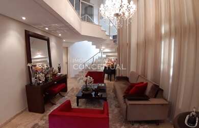 Imagem: A casa em condomínio possui 4 Dormitórios, 5 Banheiros, 3