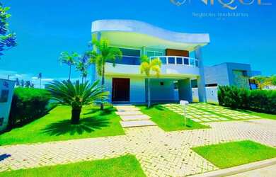 Imagem: A casa em condomínio possui 4 Dormitórios, 4 Banheiros, 4