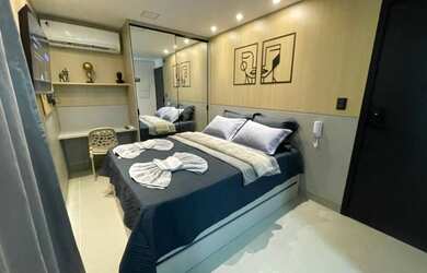 Imagem: O apartamento possui 1 Dormitório, 1 Banheiro, 1 Vaga na garagem