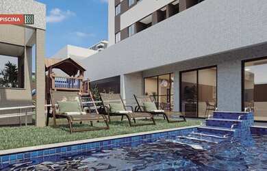 Imagem 2: Apartamento Venda Novo. Piscina, 60m² de Área, 1 Vaga na garageme2 Dormitórios