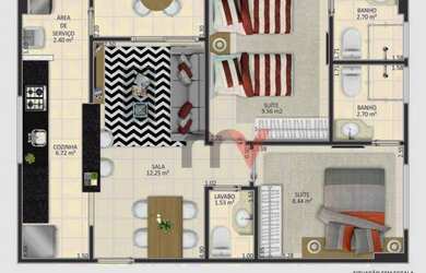 Imagem 11: Apartamento com 2 dormitórios à venda, 62 m² por R$ 437.000,00 - Vila...