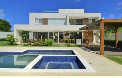 Imagem: A casa em condomínio possui 4 Dormitórios, 5 Banheiros, 5