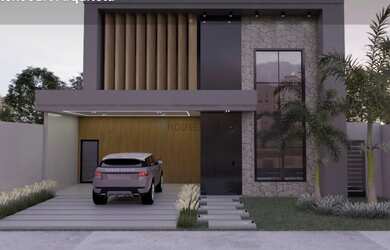 Imagem: A casa em condomínio possui 4 Dormitórios, 5 Banheiros, 3