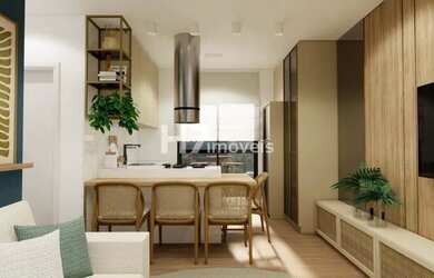 Imagem: O apartamento possui 2 Dormitórios, 1 Banheiro, 1 Vaga na garagem